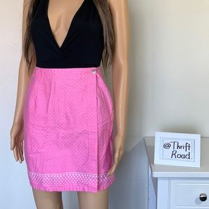 Barbie Pink Skirt Y2K Vintage Wrap Around Skirt 100% Cotton Designer Skirt XS